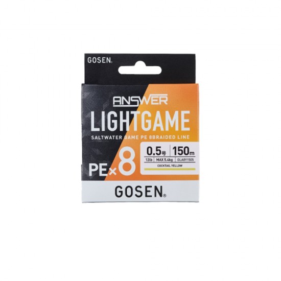 GOSEN ANSWER LIGHT GAME8X 150MT YELOW 5.4KG PE0.5