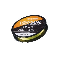 GOSEN ANSWER LIGHT GAME8X 150MT YELOW 5.4KG PE0.5