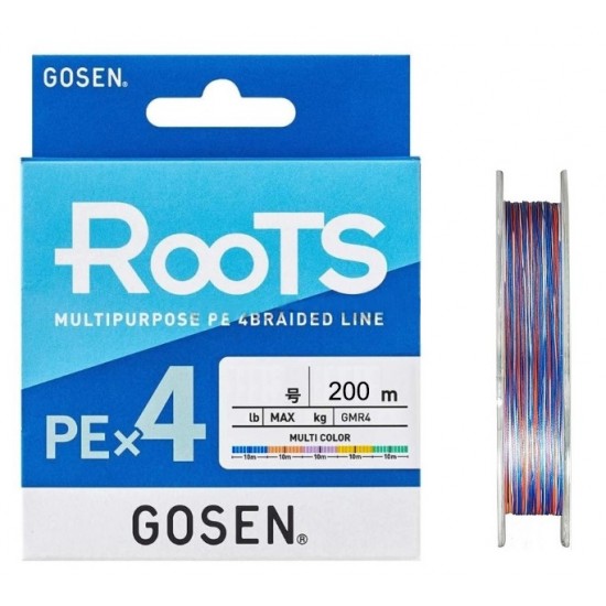 GOSEN ROOTS 4X 200 MT MULTI COLOR PE 0.4