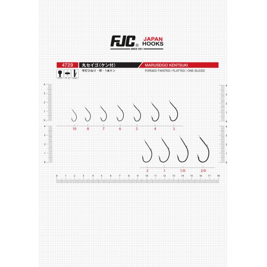 FJC 4729 MARUSEIGO KENTSUKI NO:2/0 BLACK NIKEL 6 P. OLTA IGNESI