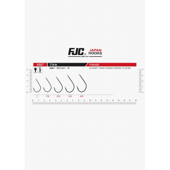 FJC 4867 FUKASE NO:4/0 BLACK NIKEL 5 P. OLTA IGNESI