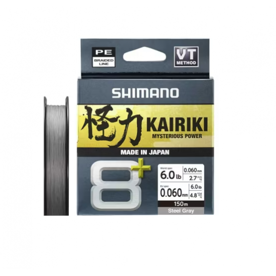 Shimano Misina Kairiki 8+ 150M 0.06Mm 5.4Kg Grey