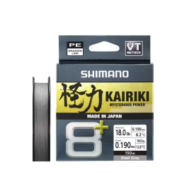 Shimano Örgü Misina Kairiki 8+ 150M 0.19Mm 12.8Kg Grey