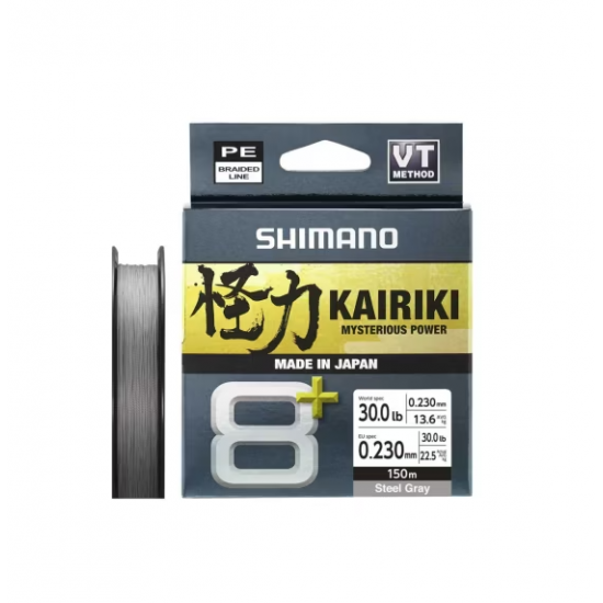Shimano Misina Kairiki 8+ 300M 0.16Mm 9.8Kg Grey	