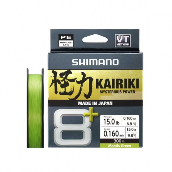 Shimano Örgü Misina Kairiki 8+ 300M 0.16Mm 9.8Kg M. Green