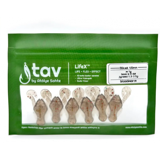 BÖCEK 40Mm 6’Li Paket Bloodworm