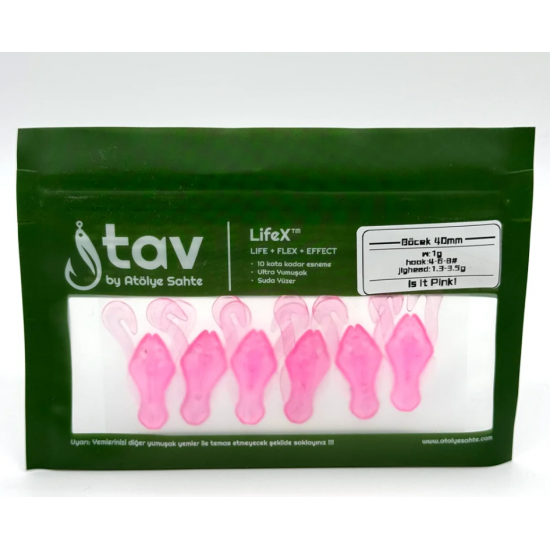 BÖCEK 40Mm 6’Li Paket Pink (UV/Glow)