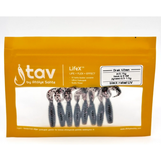 ORAK 42Mm 8’Li Paket Black Rebel