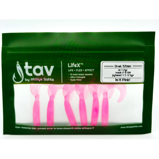 ORAK 52Mm 6’Li Paket Pink (UV/Glow)