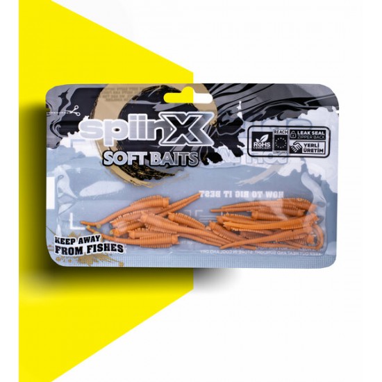 SPIINX SANDVORM SILIKON 6CM 18P TURUNCU UV (TAN)