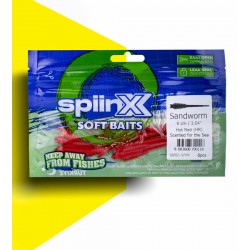 SPIINX SANDVORM SILIKON 6CM 18P HOD RED (HR)