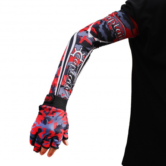 Fisherman Style SET Cap+Eldiven+Kolluk+Buff (CAMO RED)