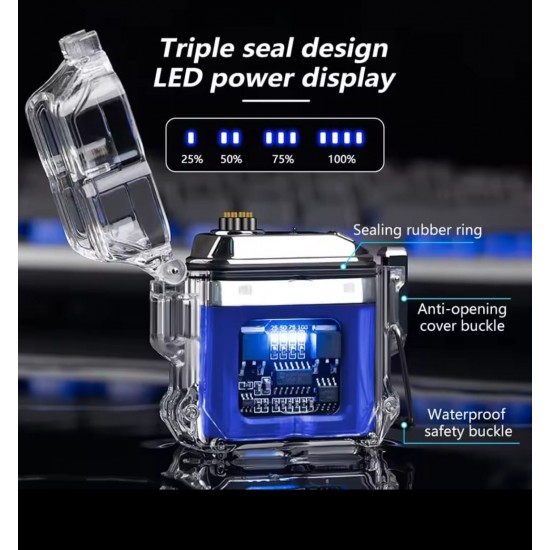 SU GEÇIRMEZ RÜZGARDAN ETKILENMEZ LEDLI SARJLI ÇAKMAK