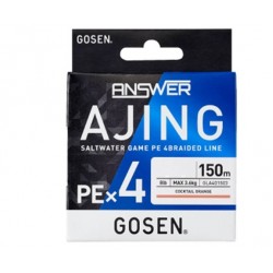 Gosen Answer Ajing PE 0.25 4 Örgü LRF Ipi 150Mt Coctail Orange 2.7 KG