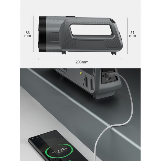 Güçlü Sarjli Fener Masa Lambasi Watton Wt-603