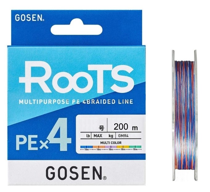 GOSEN ROOTS 4X 200 MT MULTI COLOR PE 0.5