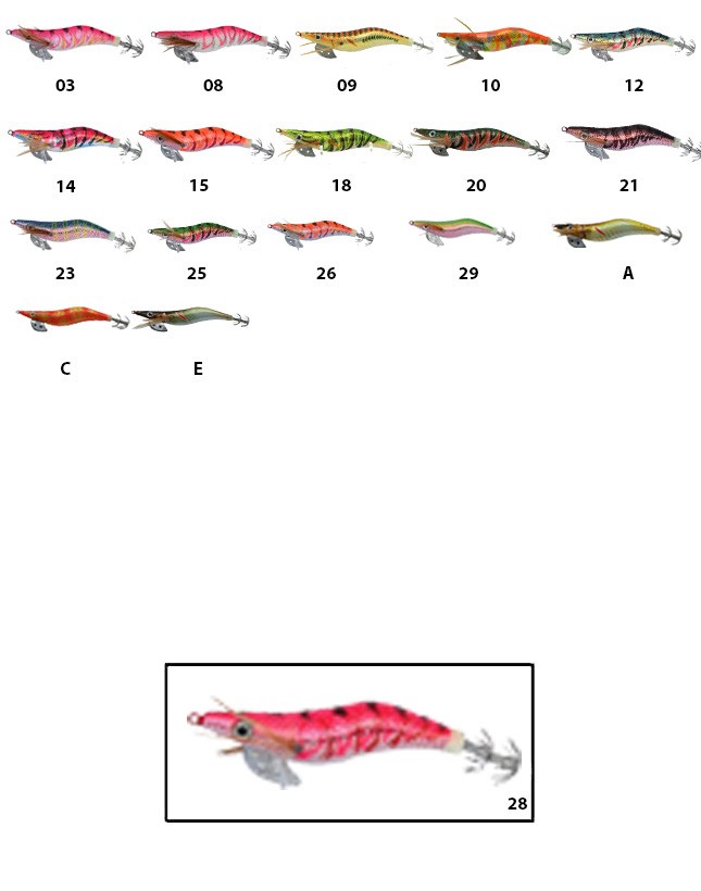 KALAMAR 3023 JAPANNES  SQUID  3.0 11 CM COLOR :28