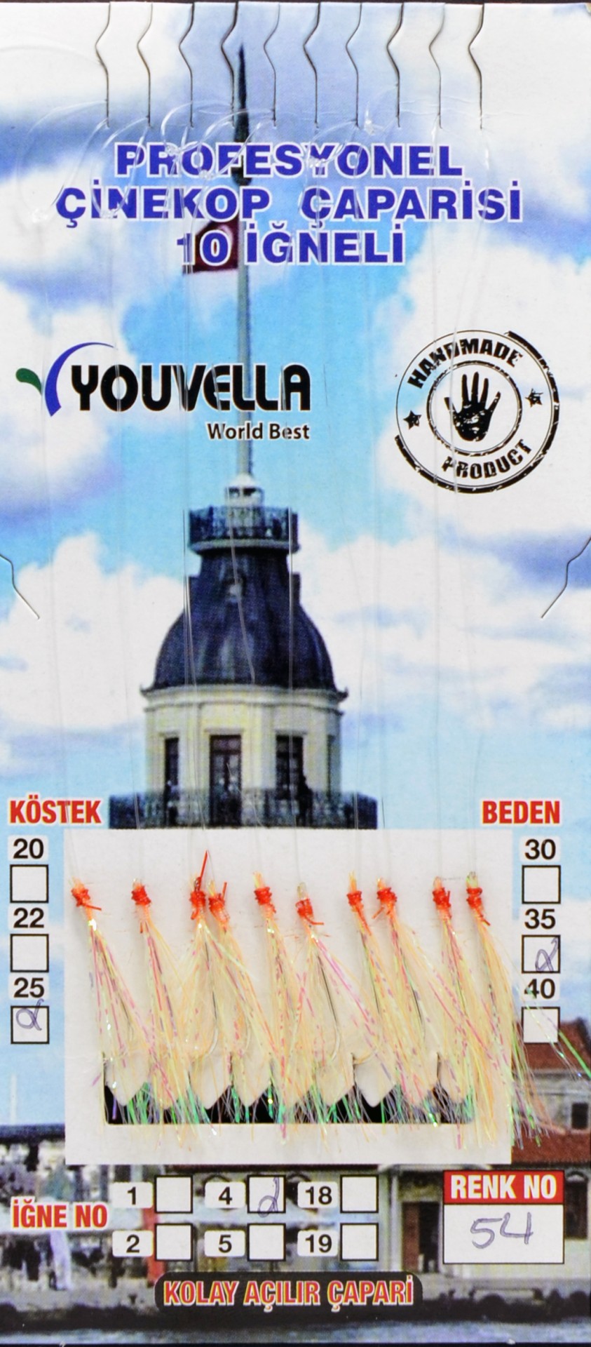 ÇAPARI  ÇINEKOP  KOLAY AÇILIR  10 IGNE  RENK  54