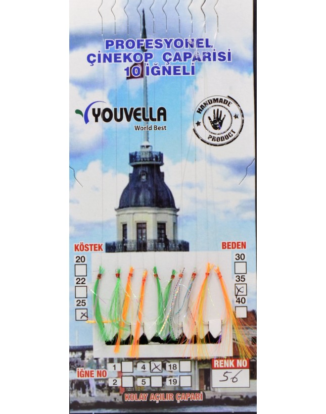 ÇAPARI  ÇINEKOP  KOLAY AÇILIR  10 IGNE  RENK  56