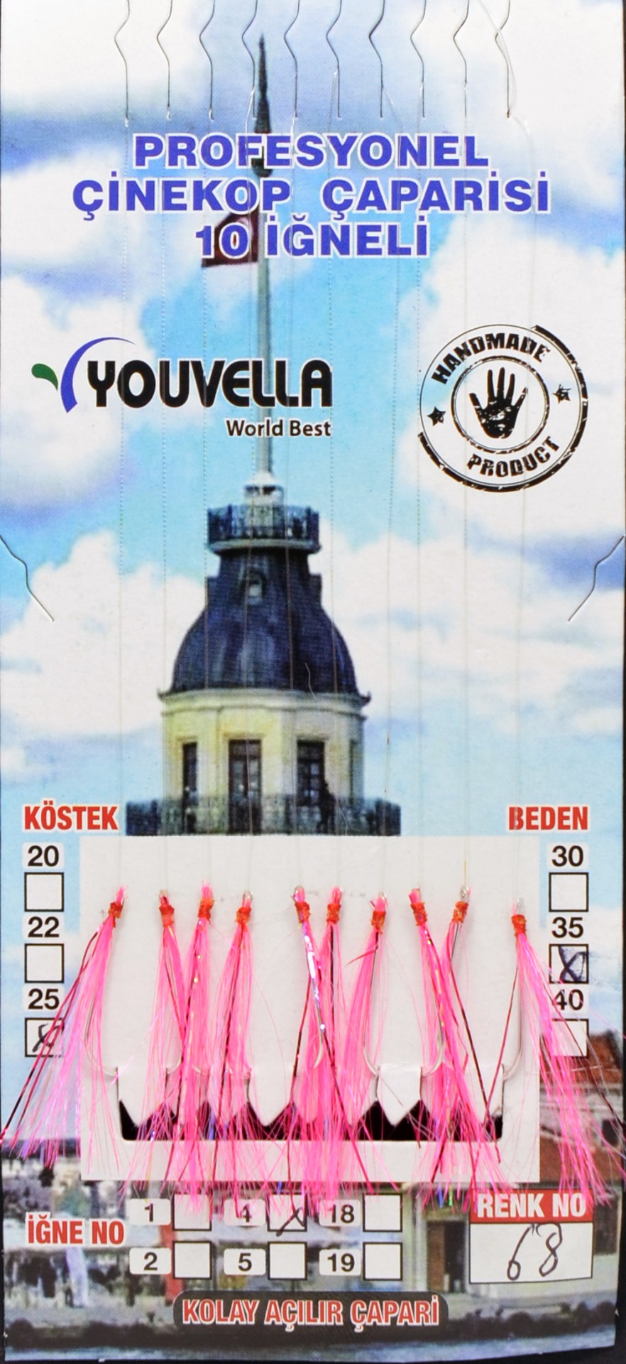 ÇAPARI  ÇINEKOP  KOLAY AÇILIR  10 IGNE  RENK  68