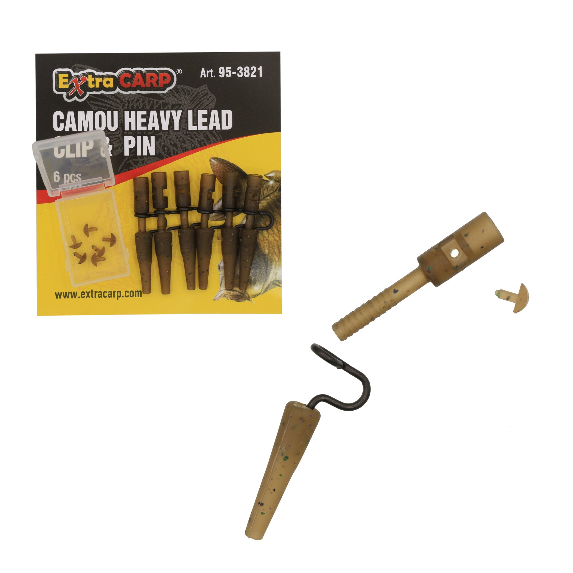 Camou Heavy Lead Clip &amp; Pin 6