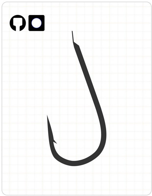 3701 MARUKAIZU ( SHORT ), NO:2/0, BLACK NIKEL, 10P