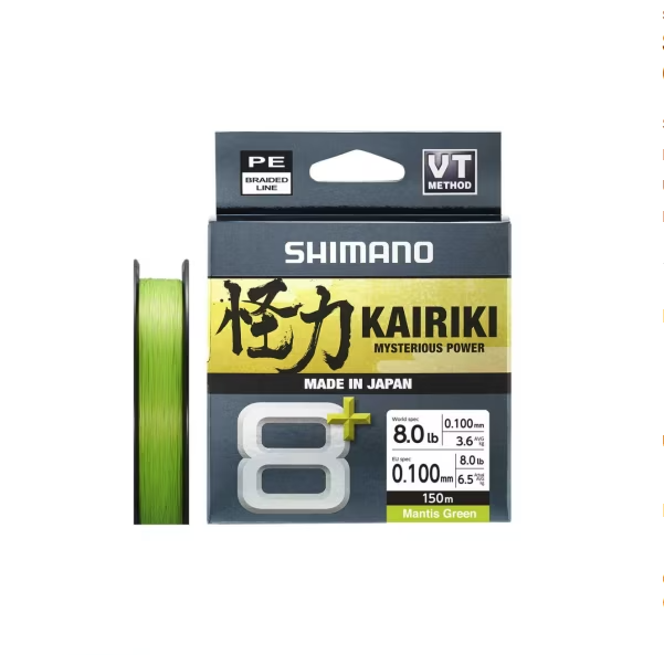 Shimano Misina Kairiki 8+ 150M 0.10Mm 7.3Kg M. Green