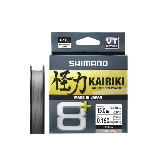 Shimano Misina Kairiki 8+ 150M 0.16Mm 11.1Kg Grey