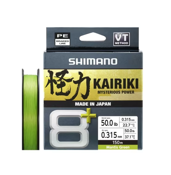 Shimano Misina Kairiki 8+ 150M 0.315Mm 39.9Kg M. Green