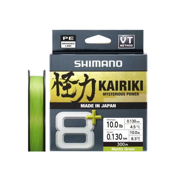 Shimano Örgü Misina Kairiki 8+ 300M 0.06Mm 4.8Kg M. Green