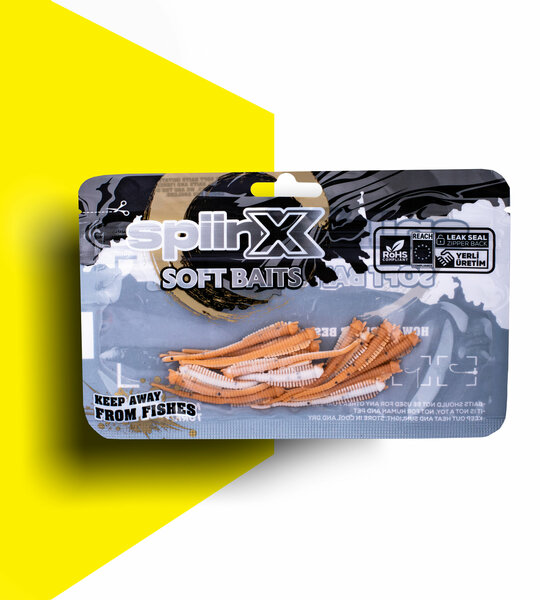 SPIINX SANDWORM SILIKON 6CM 18P MILKY TAN