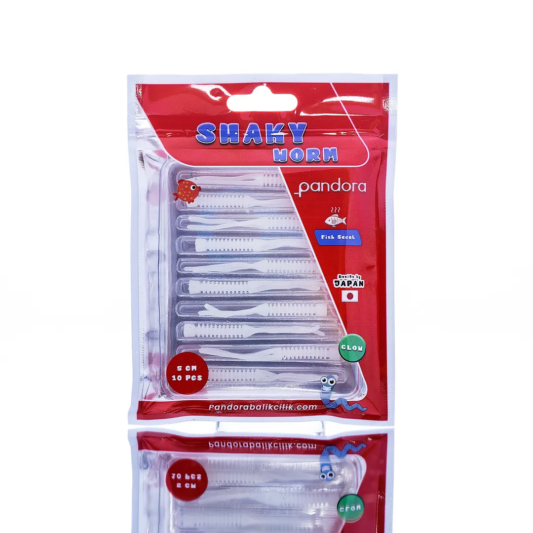 Pandora Shaky Worm 5 Cm White Glow