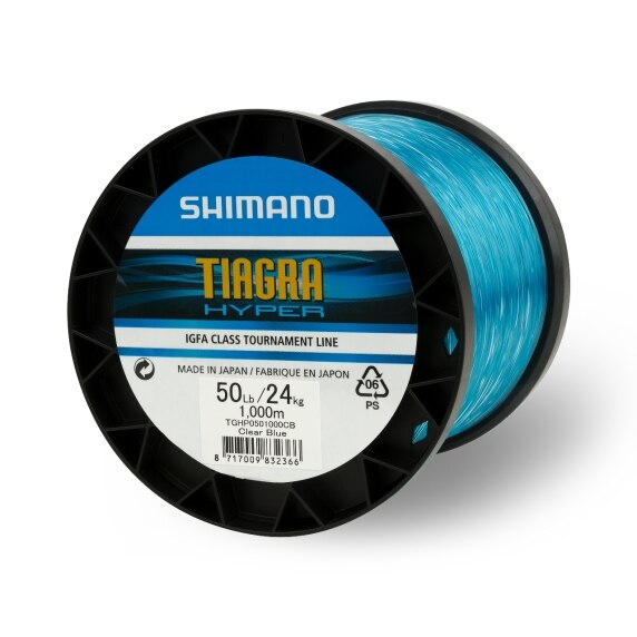 Shimano Misina Tiagra Hyper Troll IGFA 1000M 0.86Mm 80Lb Clear Blue