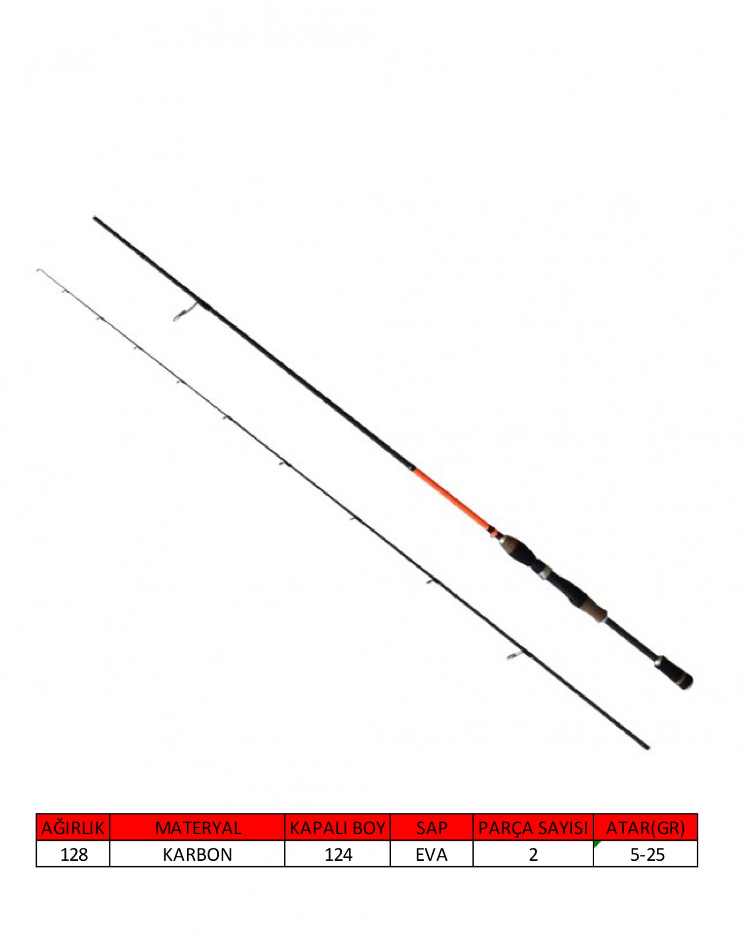 1430 CAPTAIN  ARGENTO  SPIN      5-25 GR   238 CM