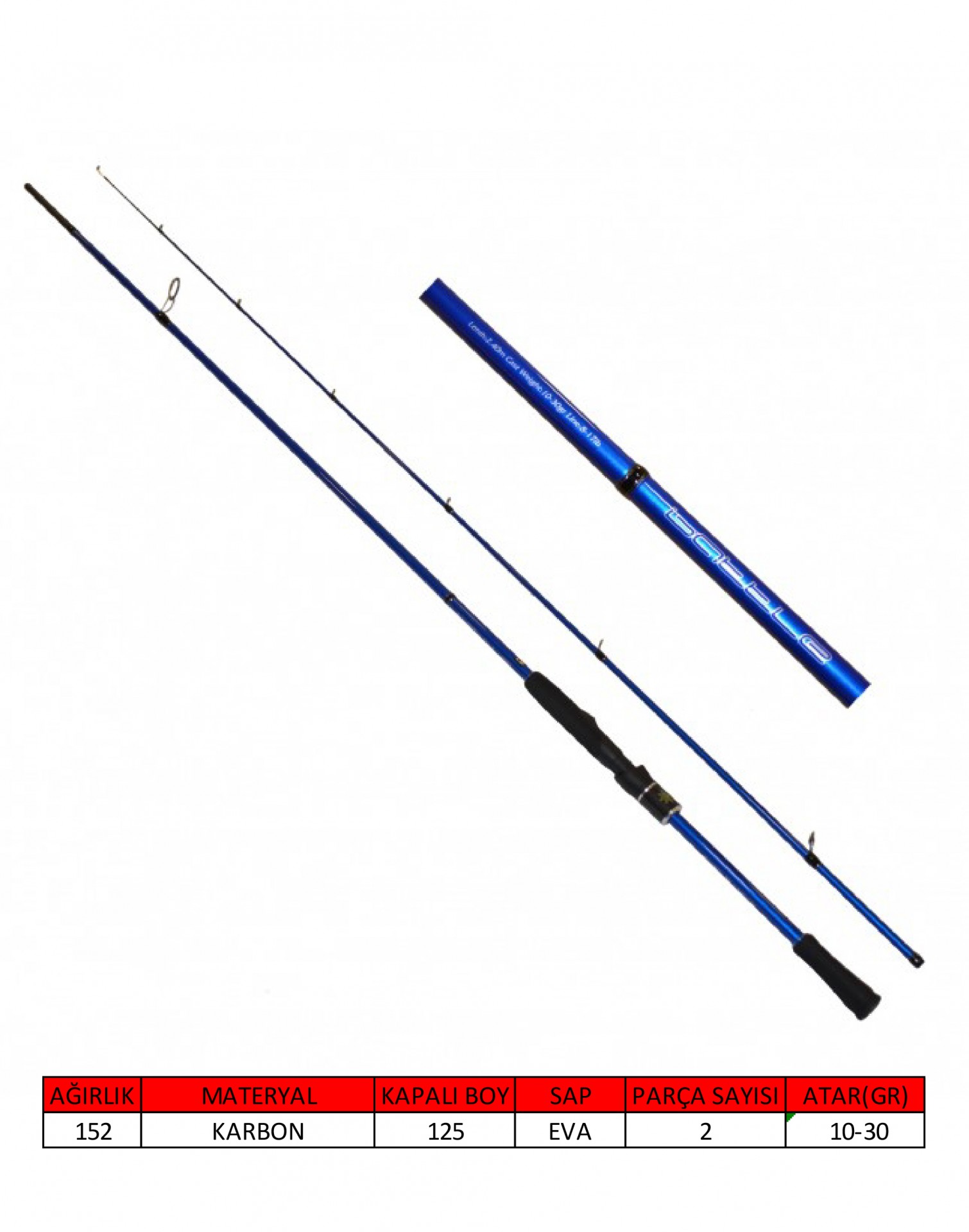 1451 CAPTAIN  BATTLE SPIN  2 PARÇA 10-30GR  270 CM