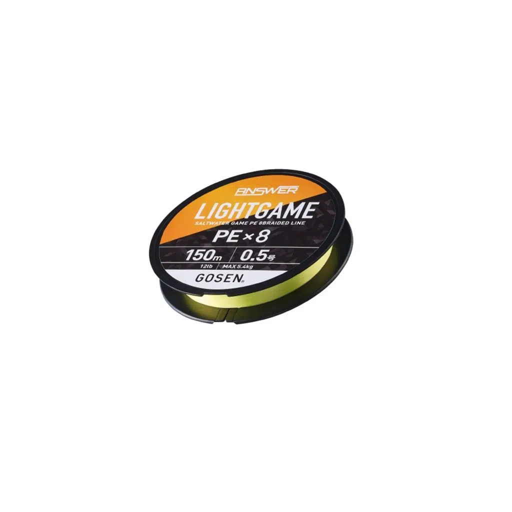 GOSEN ANSWER LIGHT GAME8X 150MT YELOW 3.8KG PE0.3