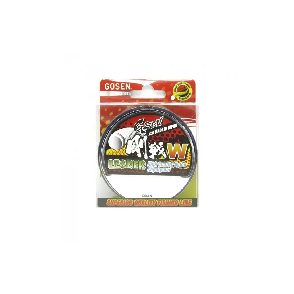 GOSEN W LEADER NYLON COPOLYMER 50MT 20 LB-0.37MM