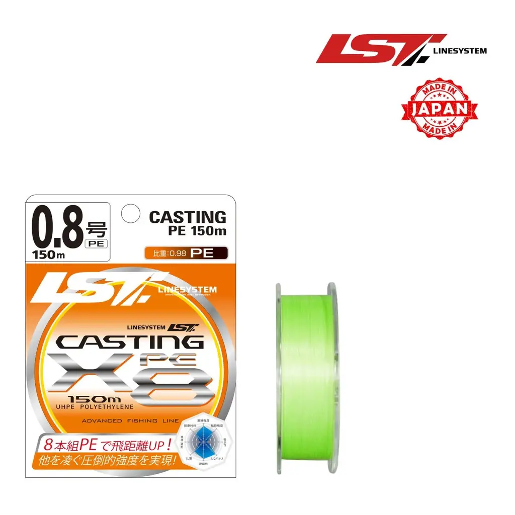 LINESYSTEM CASTING PE X8 150MT 0.171 MM AÇIK YEŞİL İP MİSİNA