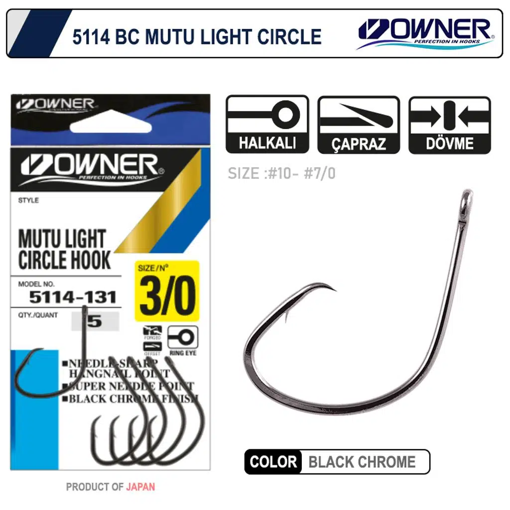 Owner 5114 Mutu Light Black Chrome İğne No:2
