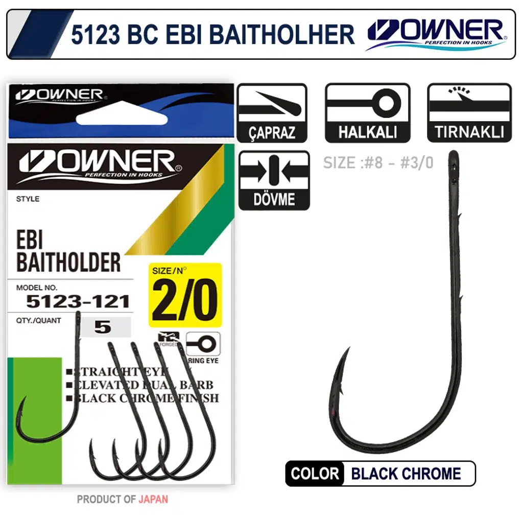 Owner 5123 Ebi Baitholder Black Chrome İğne No:1