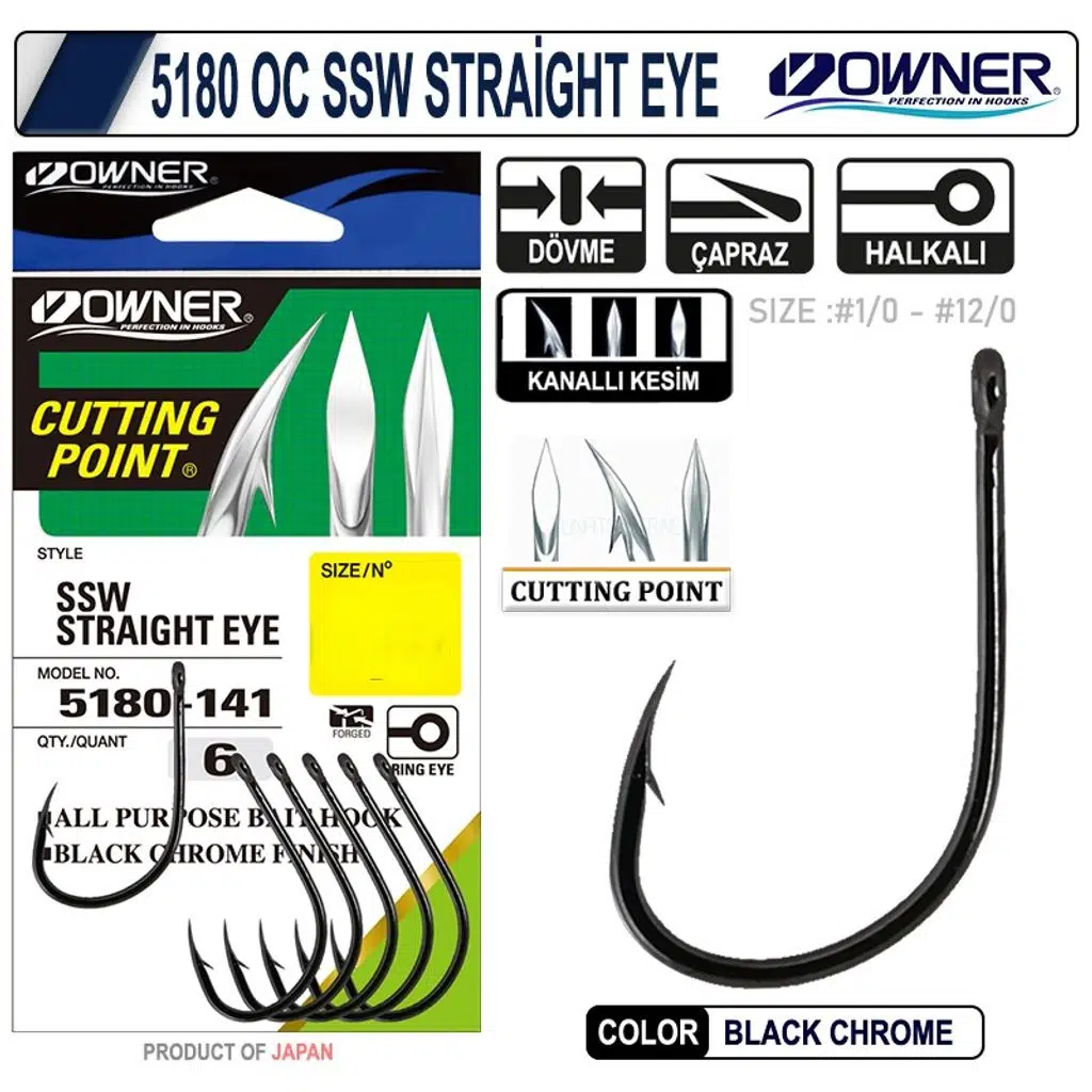 OWNER 5180 SSW STRAIGHT EYE OLTA İĞNESİ 2 10PCS