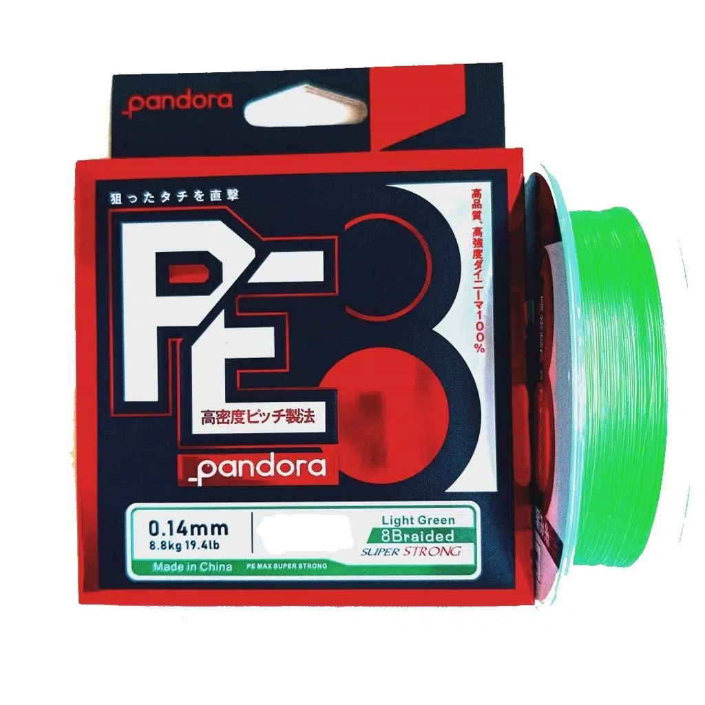 PANDORA PE-8 8X 300MT LIGHT GREEN 0,08MM