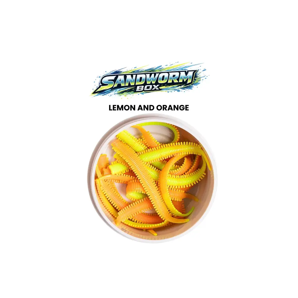 Pandora Sandworm Sızdırmaz Kutu LRF Silikon Lemon Orange (15 Pcs)