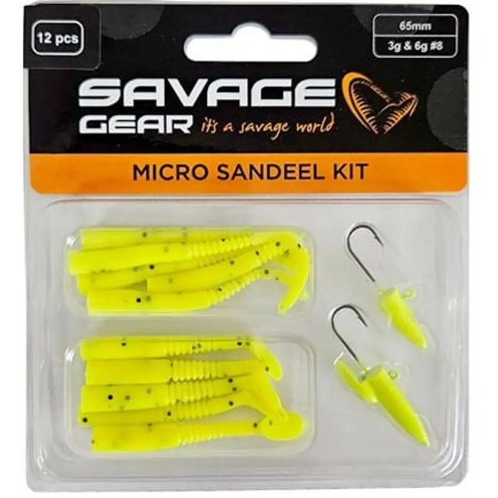 Savage Gear Lrf Micro Sandeel Kit 12 Adet(1+1.5+5) Yellow