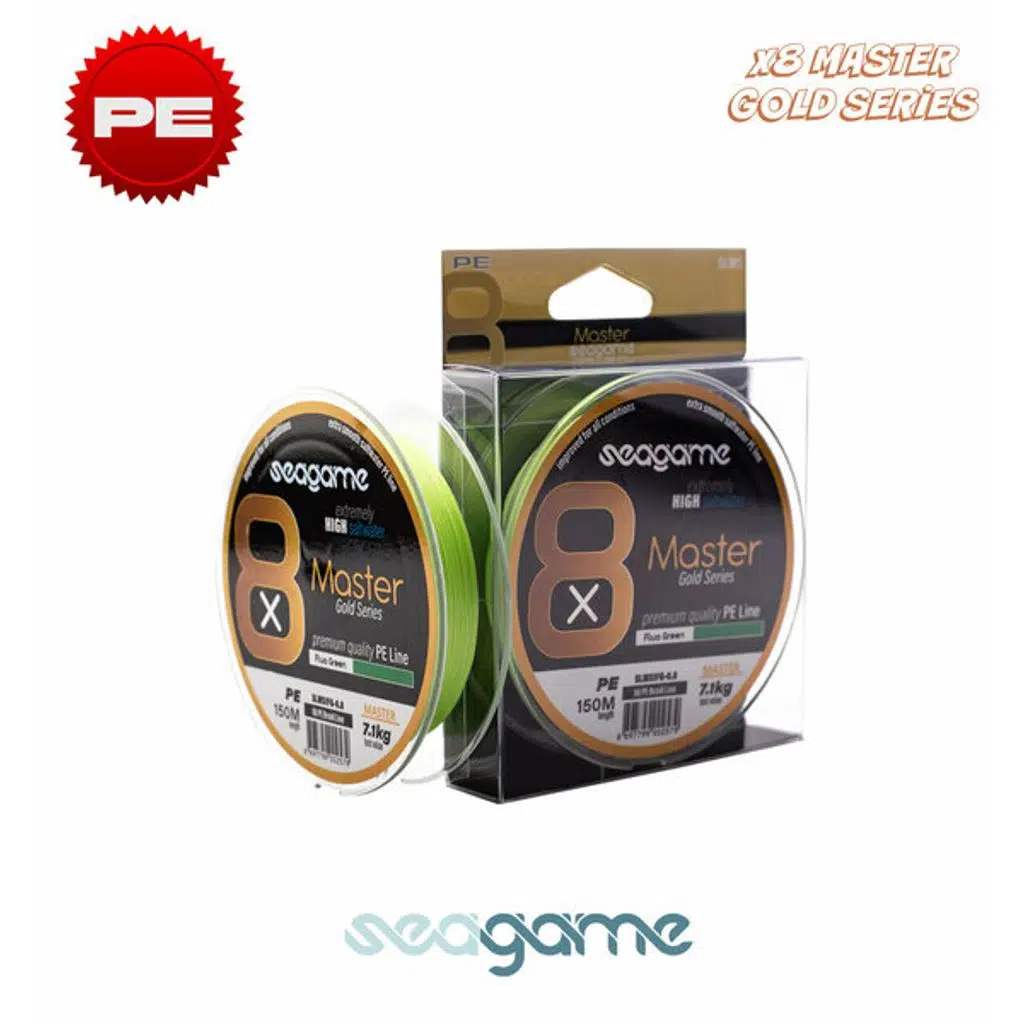 SEAGAME MASTER X8 PE 150M #0.14 FLUO GREEN