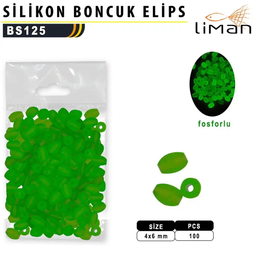 Silikon Boncuk Elips 100 Ad 4*6Mm 100 Adet